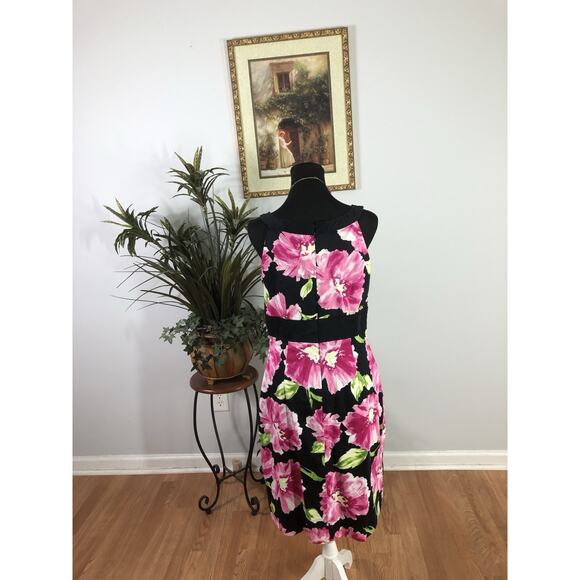 Sandra Darren Women Dress Sleeveless 10 Lined Bohemian Peasant Cottage Boho - Picture 4 of 9